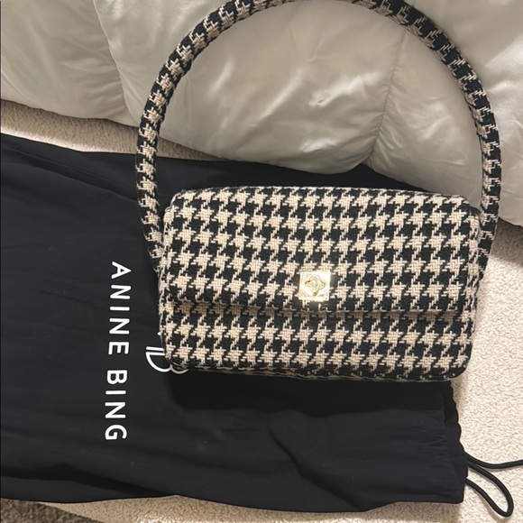 Anine Bing Houndstooth NICO Shoulder Bag - Picture 4 of 13